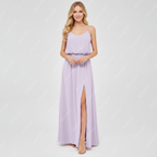 HEULORIA Long Bridemaid dress sweetheart neck chiffon party dress formal dress ED-119