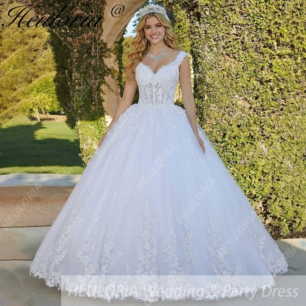 HEULORIA Floral Lace Quinceañera Dress with Crystal Beading BA-1257 Imagen secundaria del producto