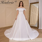 HEULORIA elegant off shoulder wedding dress lace Princess bridal dress Robe De Mariee Wedding Bride Dress AL-706