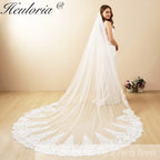 Cathedral Wedding Veil Lace bridal veil with Metal Comb Length 300cm width 300cm for Bride VL-119