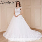 HEULORIA Princess Ball Gown Wedding Dress sleeveless bride dress Sweetheart plus size robe de mariee Lace beading Wedding Bridal Gown BA-586