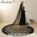 Cathedral Wedding Veil Lace bridal veil with Metal Comb Length 300cm width 300cm for Bride  VL-37