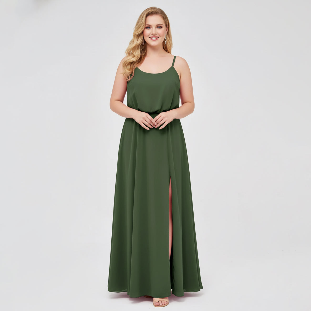 HEULORIA Long Bridemaid dress sweetheart neck chiffon party dress formal dress ED-119