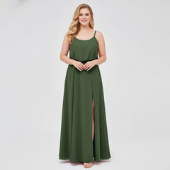 HEULORIA Long Bridemaid dress sweetheart neck chiffon party dress formal dress ED-119