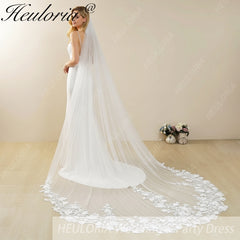 Cathedral Wedding Veil Lace bridal veil with Metal Comb Length 300cm width 300cm for Bride  VL-30