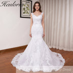 HEULORIA vintage Mermaid Wedding Dress sweetheart lace beading bride dress Robe de mariage customize ME-622