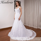 HEULORIA vintage Mermaid Wedding Dress sweetheart lace beading bride dress Robe de mariage customize ME-1231
