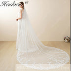 Cathedral Wedding Veil Lace bridal veil with Metal Comb Length 300cm width 300cm for Bride VL-103