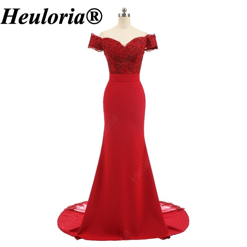 heuloria-Off-the-Shoulder Lace Mermaid Evening Dress with Illusion Train-ed-85
