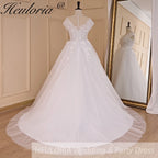 HEULORIA Boho Wedding Dress bride dress plus size robe de mariee Lace applique A line Wedding Bridal Gown AL-780