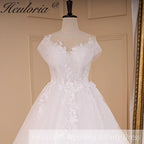 HEULORIA Boho Wedding Dress bride dress plus size robe de mariee Lace applique A line Wedding Bridal Gown AL-780