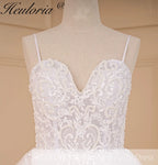 HEULORIA Elegant lace beading Boho Wedding Dress A line sweetheart  long train Wedding Bridal dress AL-682