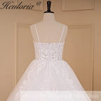 HEULORIA Elegant lace beading Boho Wedding Dress A line sweetheart  long train Wedding Bridal dress AL-682