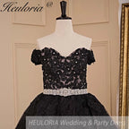 HEULORIA Princess Ball Gown Wedding Dress off shoulder bride dress lace up plus size robe de mariee Lace beading Wedding Gown BA-676