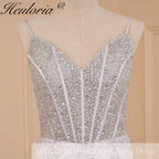 HEULORIA Sweetheart Lace Beading Mermaid Evening Dresses Long Formal Prom Dresses