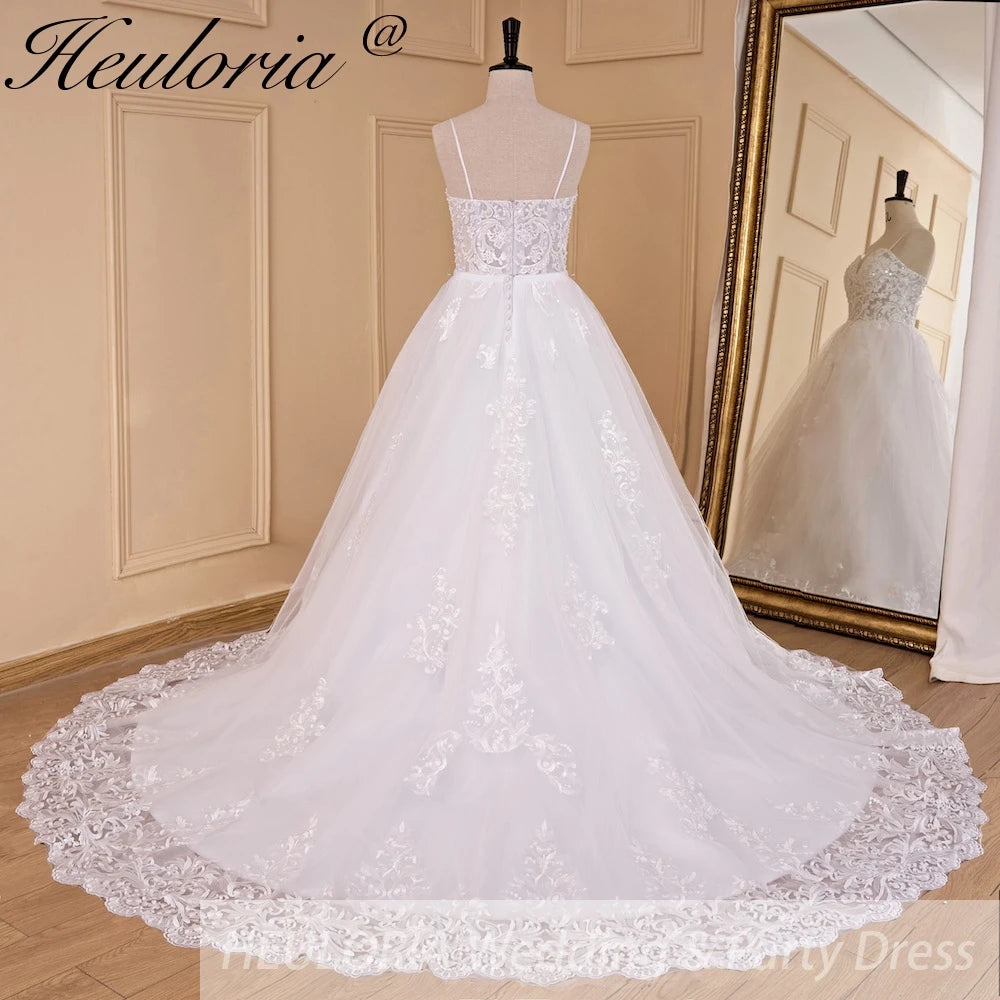 HEULORIA elegant ball gown princess wedding dress sweetheart lace beading bride dress Robe De Mariee Wedding gown BA-737