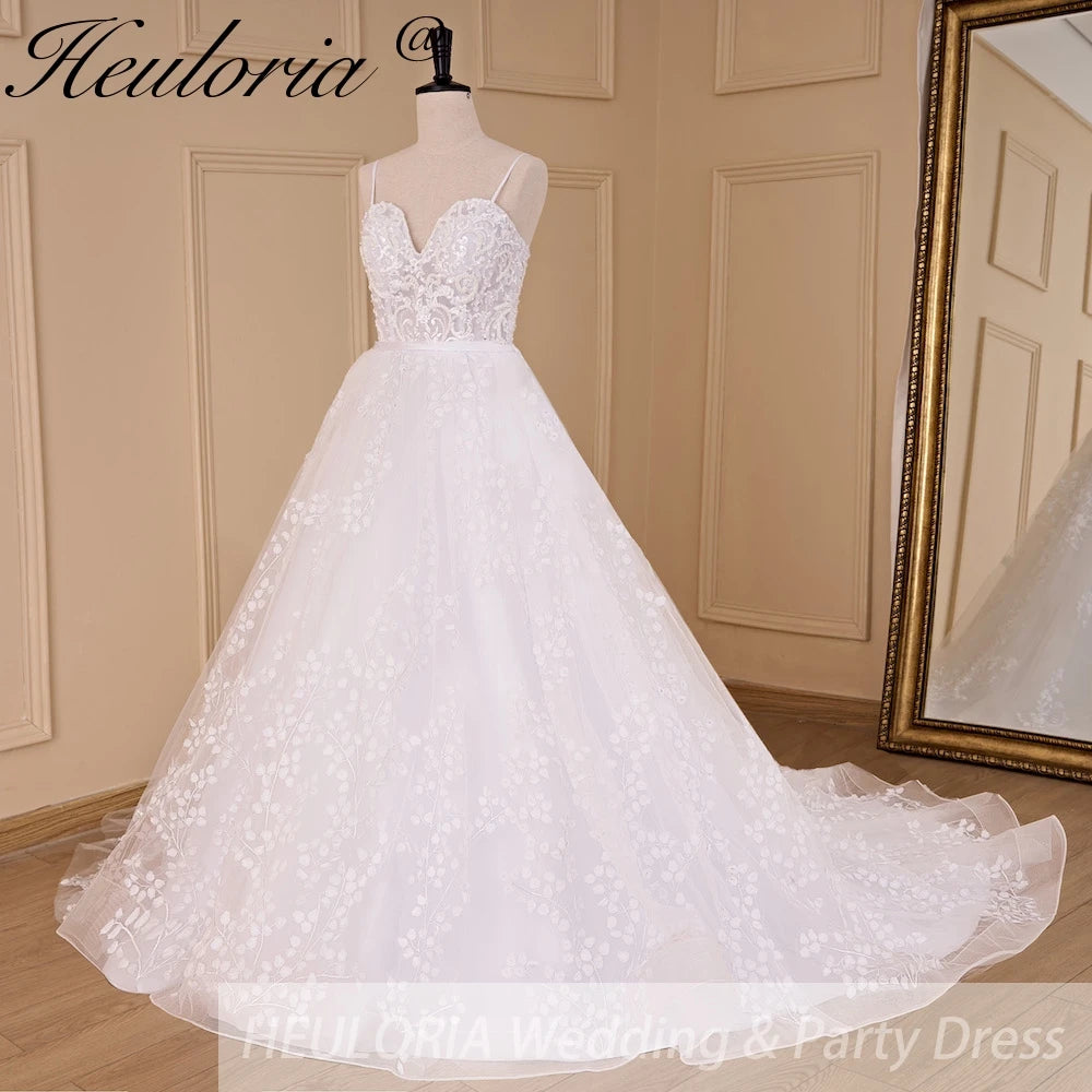 HEULORIA elegant ball gown princess wedding dress sweetheart lace beading bride dress Robe De Mariee Wedding gown AL-735