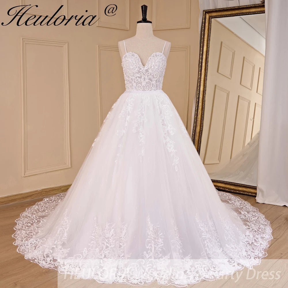HEULORIA elegant ball gown princess wedding dress sweetheart lace beading bride dress Robe De Mariee Wedding gown BA-738 Image principale du produit