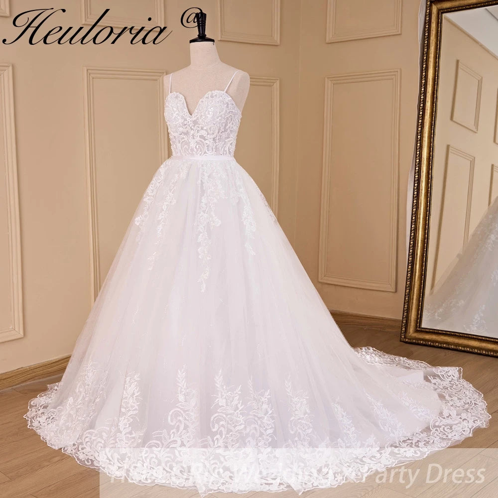 HEULORIA elegant ball gown princess wedding dress sweetheart lace beading bride dress Robe De Mariee Wedding gown BA-738