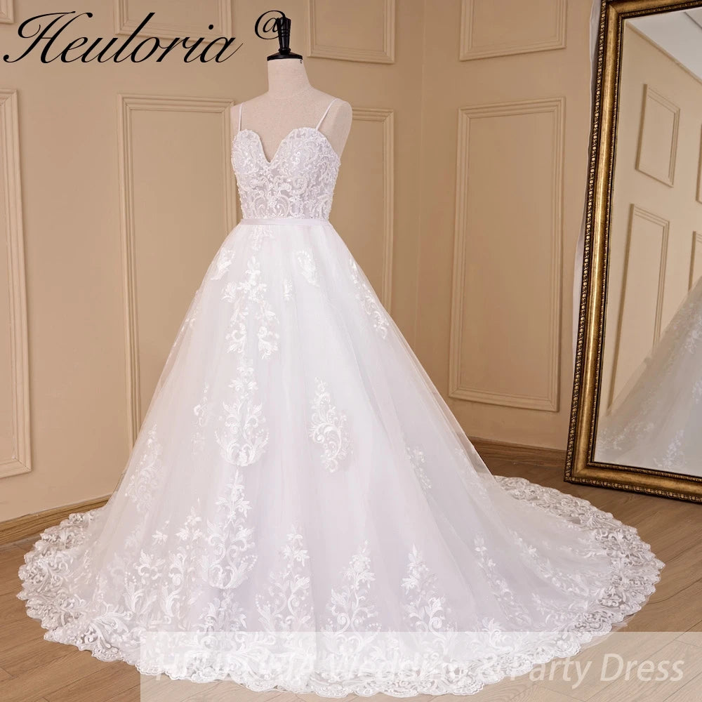 HEULORIA elegant ball gown princess wedding dress sweetheart lace beading bride dress Robe De Mariee Wedding gown BA-737