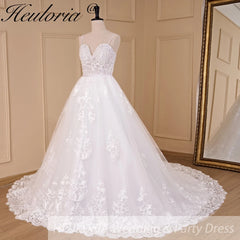 HEULORIA elegant ball gown princess wedding dress sweetheart lace beading bride dress Robe De Mariee Wedding gown BA-737