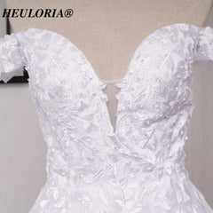 HEULORIA elegant off shoulder wedding dress lace Princess bridal dress Robe De Mariee Wedding Bride Dress BA-8197