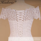 HEULORIA off shoulder Mermaid Wedding Dresses lace beading bride dress plus size wedding gown Robe de mariage customize ME-687