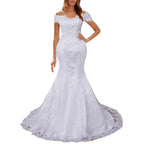 HEULORIA off shoulder Mermaid Wedding Dresses lace beading bride dress plus size wedding gown Robe de mariage customize ME-OFN