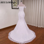 HEULORIA off shoulder Mermaid Wedding Dresses lace up plus size Bride Dress Robe de mariage customize ME-51004