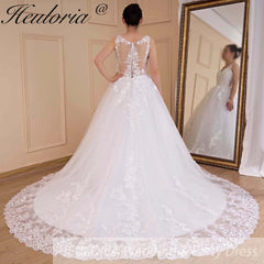 HEULORIA princess wedding dress V neck lace beading shinny sequined skirt bride dress ball gown wedding gown BA-537A
