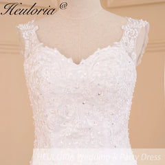 HEULORIA vintage Mermaid Wedding Dress sweetheart lace beading bride dress Robe de mariage customize ME-622