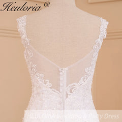 HEULORIA vintage Mermaid Wedding Dress sweetheart lace beading bride dress Robe de mariage customize ME-622