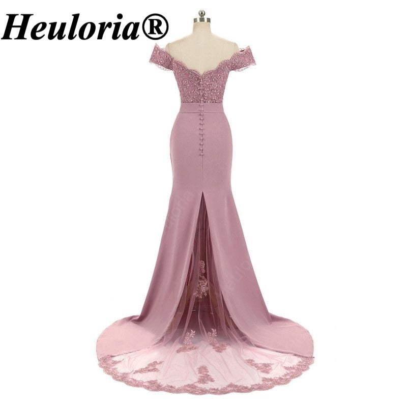 heuloria-Off-the-Shoulder Lace Mermaid Evening Dress with Illusion Train-ed-85