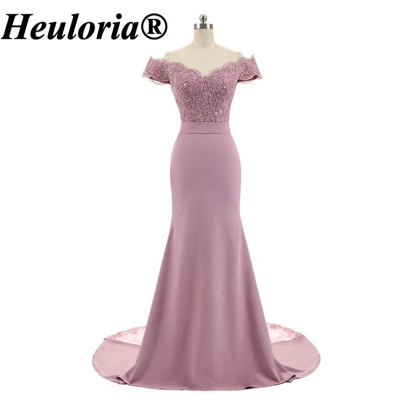 heuloria-Off-the-Shoulder Lace Mermaid Evening Dress with Illusion Train-ed-85