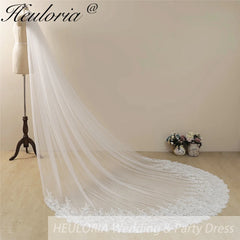 Cathedral Wedding Veil Lace bridal veil with Metal Comb Length 300cm width 300cm for Bride Chapel Length Veil/