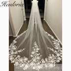 Cathedral Wedding Veil Lace bridal veil with Metal Comb Length 300cm width 300cm for Bride VL-48
