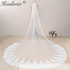 Cathedral Wedding Veil Lace bridal veil with Metal Comb Length 300cm width 300cm for Bride VL-133