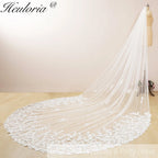 Cathedral Wedding Veil Lace bridal veil with Metal Comb Length 300cm width 300cm for Bride VL-132