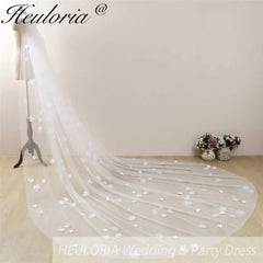 Cathedral Wedding Veil Lace bridal veil with Metal Comb Length 300cm width 300cm for Bride