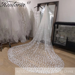 Cathedral Wedding Veil Lace bridal veil with Metal Comb Length 300cm width 300cm for Bride