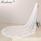 Cathedral Wedding Veil Lace bridal veil with Metal Comb Length 300cm width 300cm for Bride VL-101