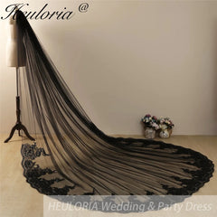 Cathedral Wedding Veil Lace bridal veil with Metal Comb Length 300cm width 300cm for Bride