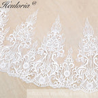 Cathedral Wedding Veil Lace bridal veil with Metal Comb Length 300cm width 300cm for Bride VL-133