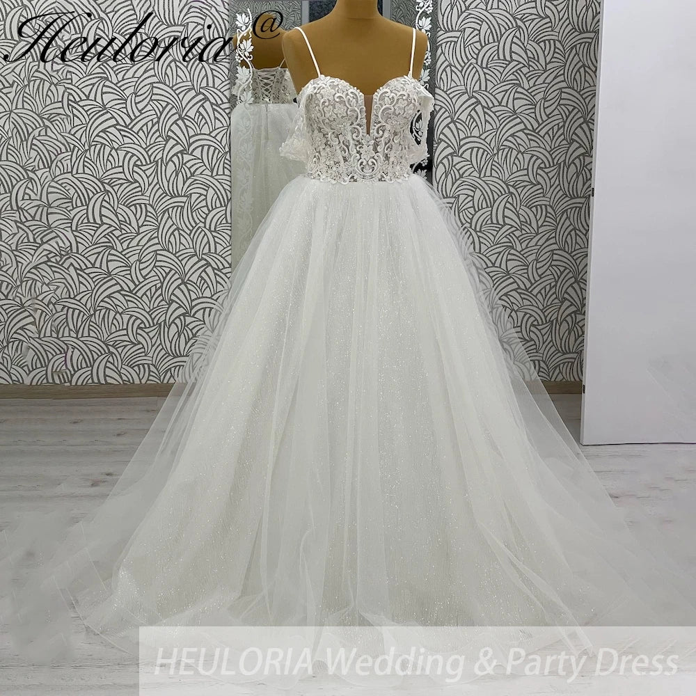 elegant A line wedding dress off shoulder lace beading bride dress Robe De Mariee Wedding Bride Dress long train AL-1024