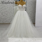 elegant A line wedding dress off shoulder lace beading bride dress Robe De Mariee Wedding Bride Dress long train AL-1024