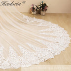 Cathedral Wedding Veil Lace bridal veil with Metal Comb Length 300cm width 300cm for Bride VL-119
