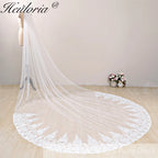 Cathedral Wedding Veil Lace bridal veil with Metal Comb Length 300cm width 300cm for Bride VL-133