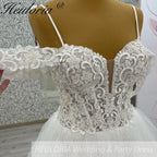 elegant A line wedding dress off shoulder lace beading bride dress Robe De Mariee Wedding Bride Dress long train AL-1024