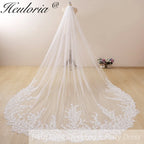 Cathedral Wedding Veil Lace bridal veil with Metal Comb Length 300cm width 300cm for Bride VL-25