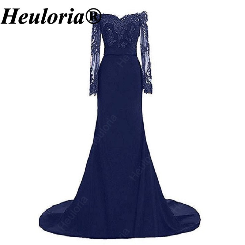 heuloria-Burgundy Off-the-Shoulder Lace Mermaid Evening Dress with Long Sleeves-ed-77